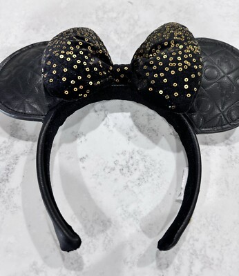 Disney Parks Minnie Mouse Walt Disney World 50th Anniversary Black Ears Headband PHOTOS: Walt Disney World 50th Anniversary Luxe Collection  main image 4