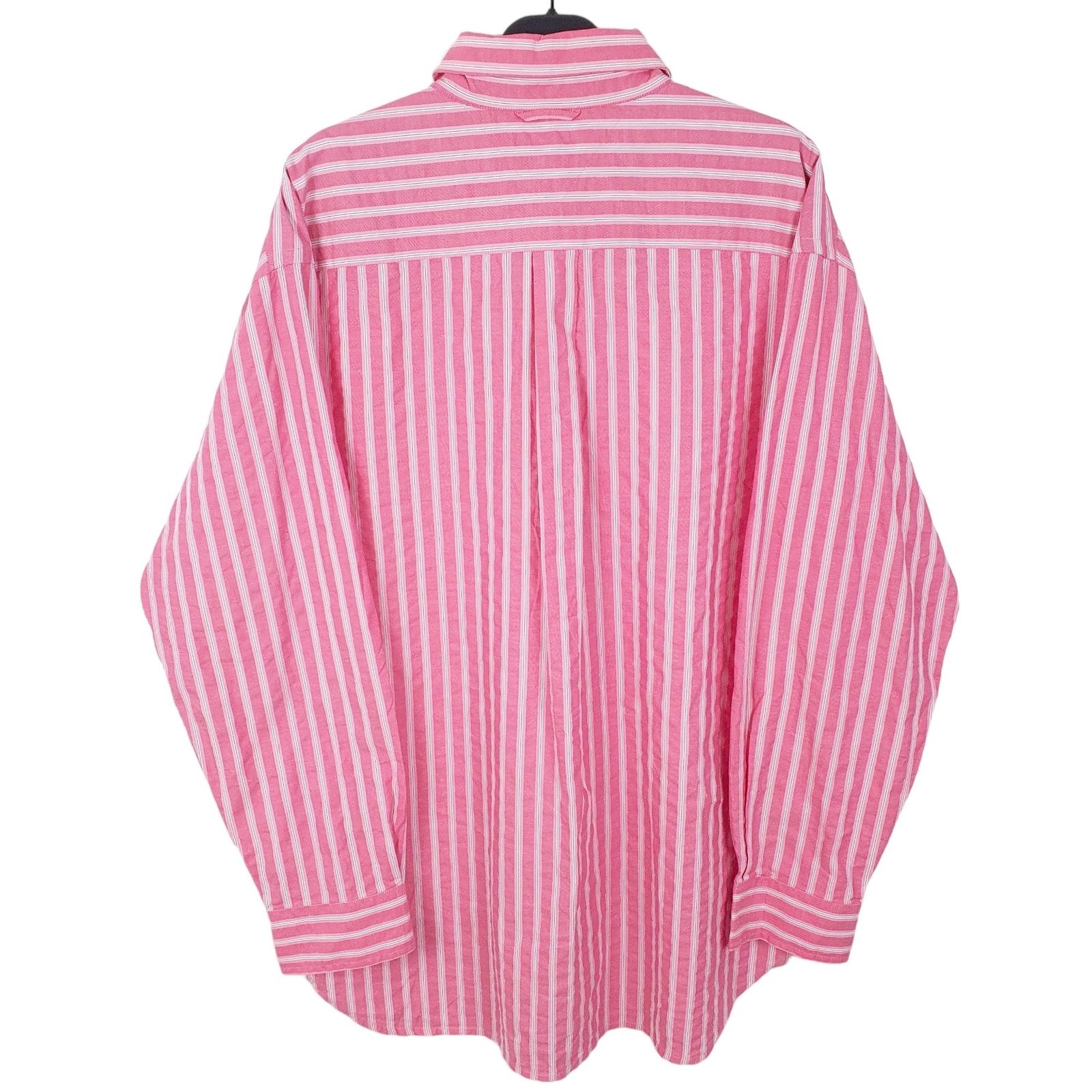 TOMMY HILFIGER Pink Striped Shirt Long Sleeve Casual Mens XL image 3