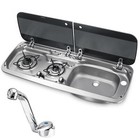 DOMETIC SMEV 9222 RH CAMPERVAN MOTORHOME COMBI UNIT HOB SINK COLD TAP + TEMPLATE