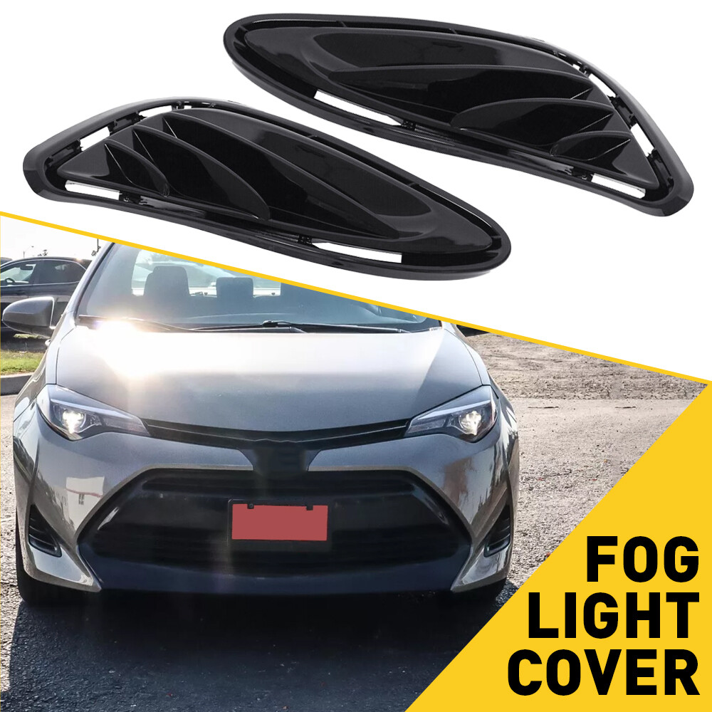 2017-2019 Toyota Corolla Front Bumper Fog Light Cover Pair Left + Right  