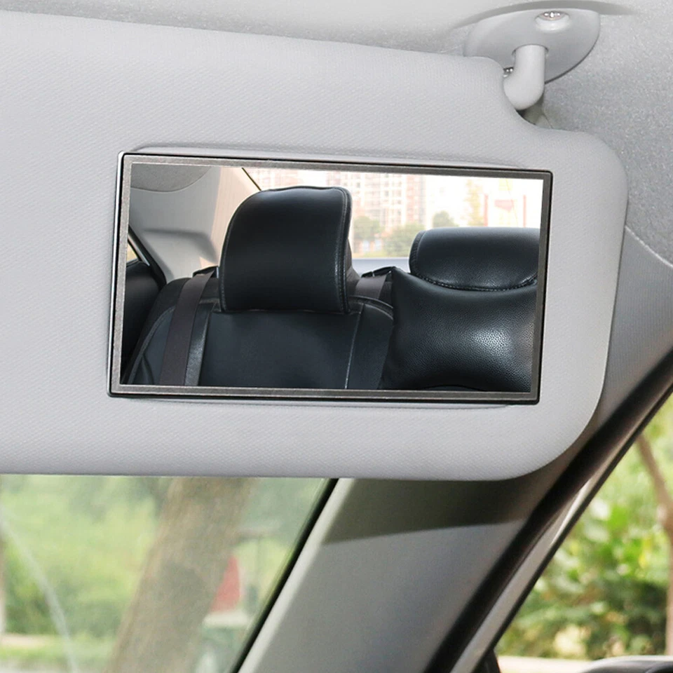 Car Stick On Sun Visor Vanity Cosmetic Mirror Sun Shading Mirror Accessories - Image 3 of 4