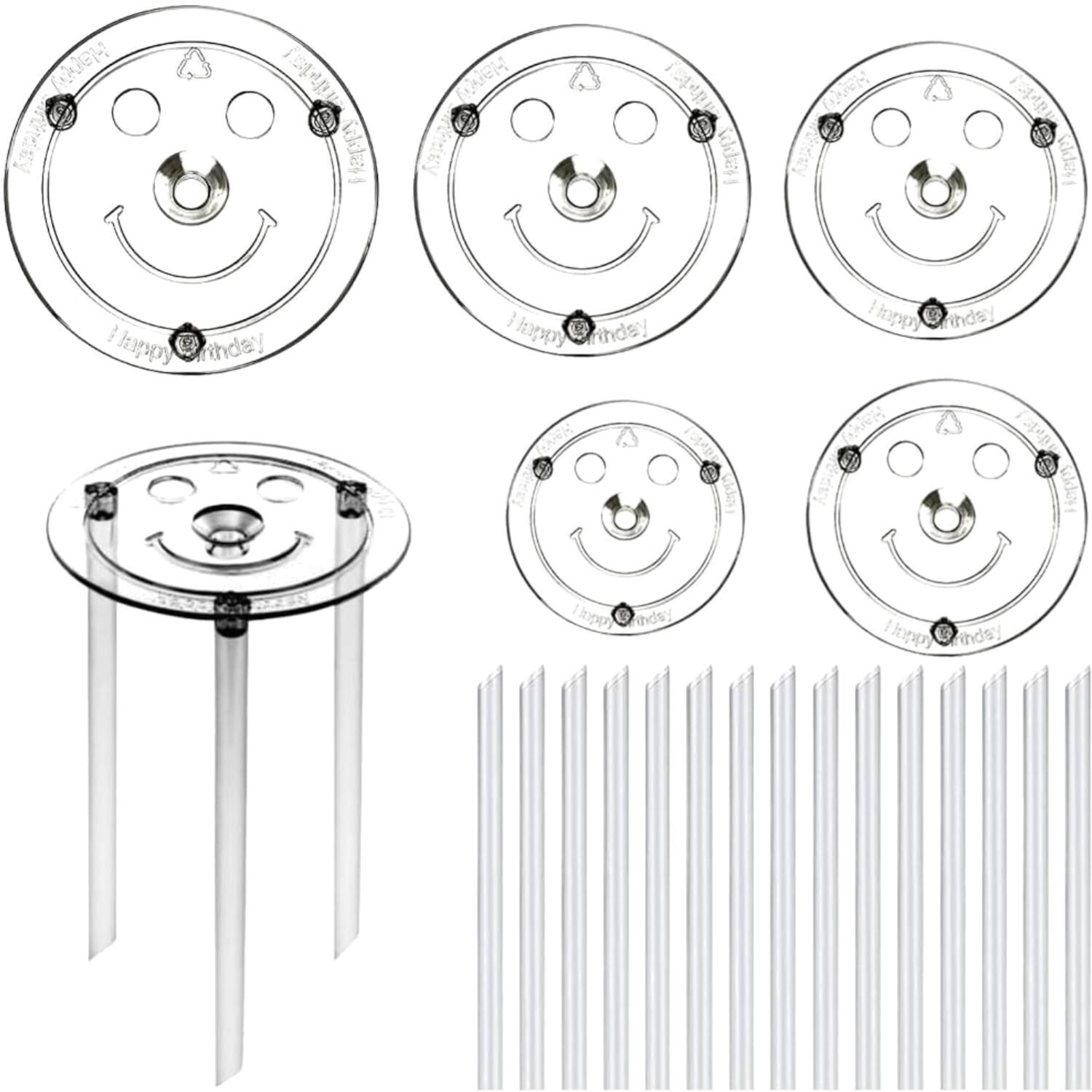 Tortenplatte, Tortenständer, Kuchenplatten, Mehrstöckig, wiederverwendbar, 5 ...