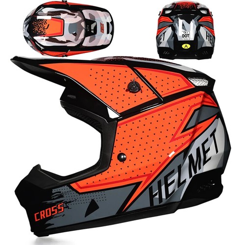 Casco de motocicleta todoterreno Mountain DH casco todoterreno cascos de pista de bicicleta ORZ - Imagen 6 de 42