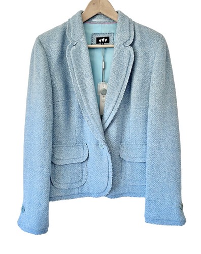 Marks & Spencer Tweed Blazer UK 18 US 14 Per Una Royal Princess Rare Jacket BNWT - Picture 5 of 14