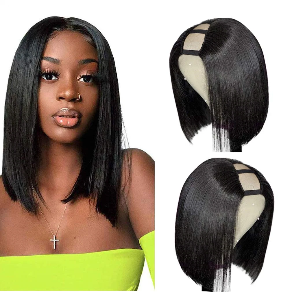 U Part Bob Wig Human Hair, U Part Wig Brazilian Sale