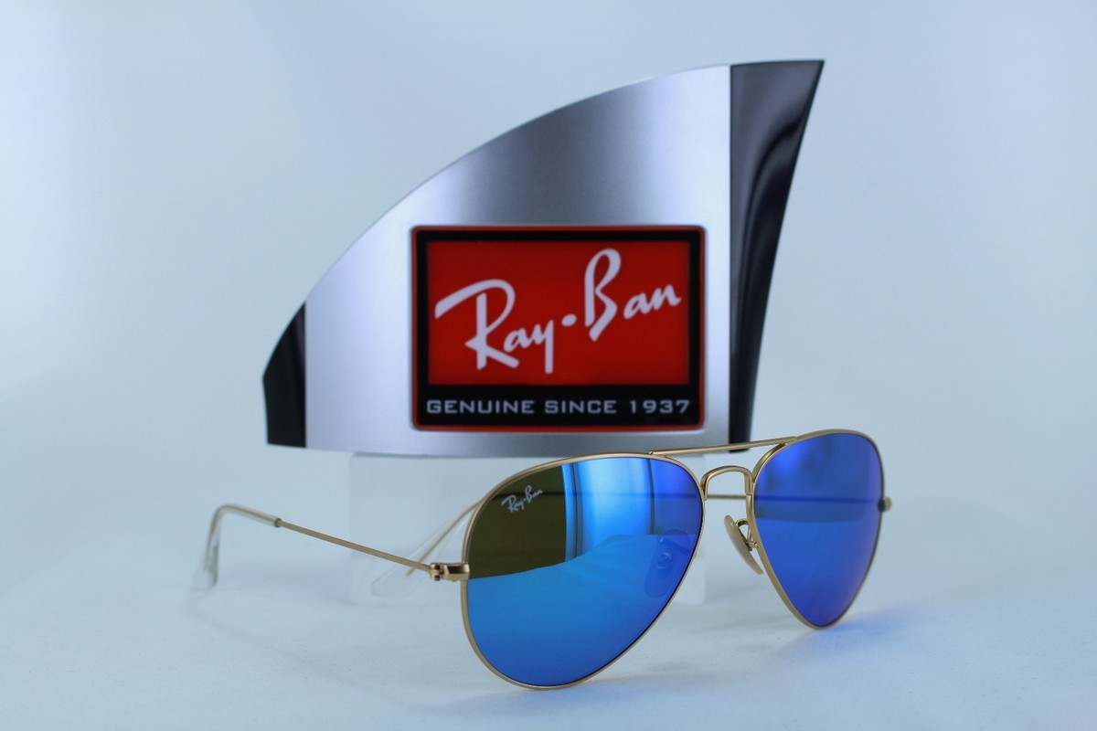 Ray-Ban RB3025 112/17 Gold Aviator Blue Mirrored Non  display picture 2
