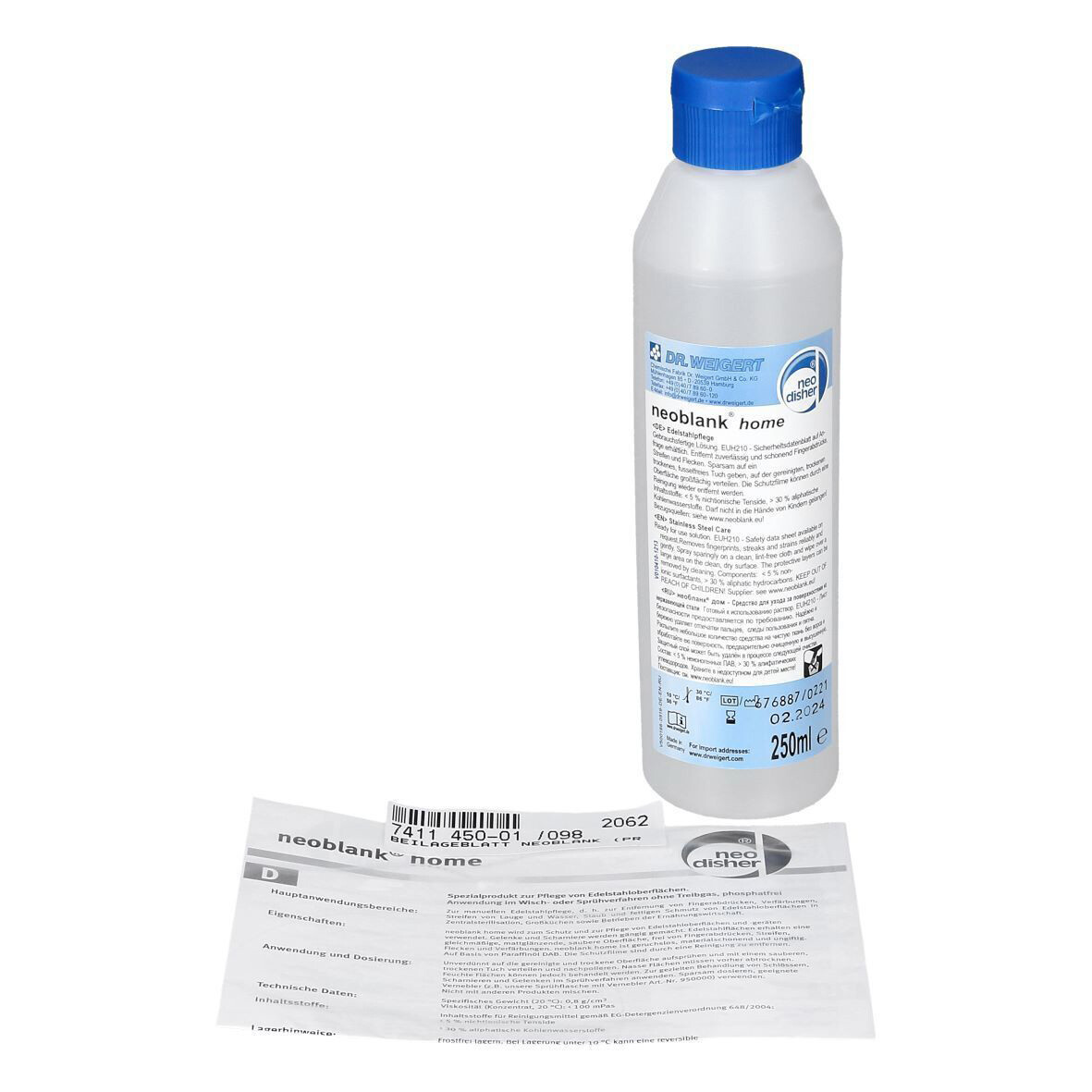 Edelstahlreiniger neoblank® 250ml Liebherr 8409030 für Kühlschrank u.a.