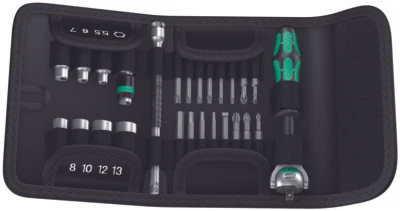 Wera Tools Last Few Left Kraftform Compact Zyklop 1/4 Dr Ratchet Driver Bit Set