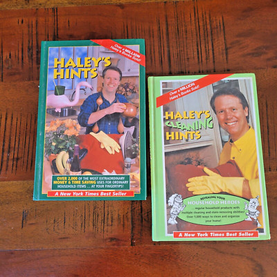 2 Haleys Hints Books ''Cleaning'' & ''Household'' Hints by Graham & Rosemary Haley
