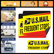 Magnetic Mail Delivery Driver Signs - 3 Pack, Frequent Stops Alert Stickers