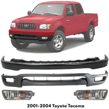 Front Bumper Paintable Kit With Turn Signal Lamp Set For 2001-2004 Toyota Tacoma