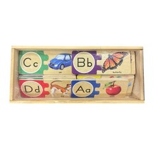 Melissa  Doug Self Correcting Letter Puzzles ABC Wooden Educational Toy Kids