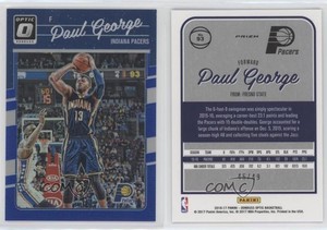 2016-17 Panini Donruss Optic Blue Prizm /49 Paul George #93
