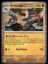 Archeops 051/086 Rare White Flare Pokemon Holo quasi nuovo inglese