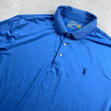 Polo Ralph Lauren Performance Mens XL Blue Short Sleeve Golf Polo Shirt