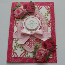 ANNA GRIFFIN LIKE 3D "Happy Valentines Day" Card Handmade - New