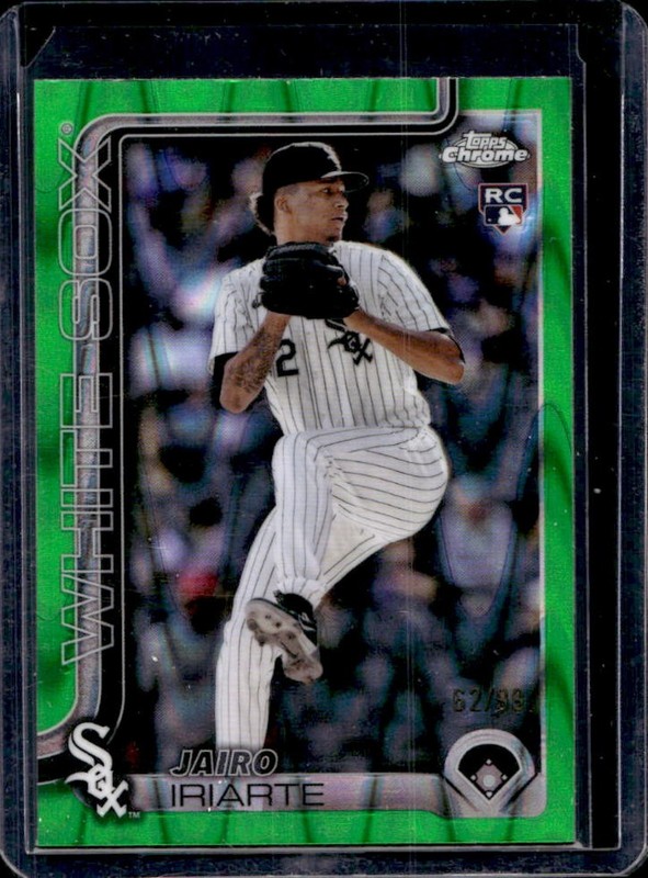 2025 Topps Chrome Jairo Iriarte RC Green RayWave Refractor #/99 White Sox