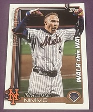 2025 Topps Series 1 Brandon Nimmo Walk this Way Celebration SP #WTW-22 Mets RARE