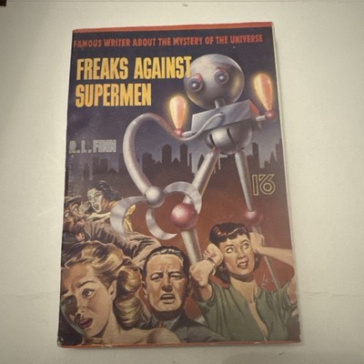 Freaks Against Supermen by R L Finn - 1950s - Sci Fi Pulp Fiction - Free P&P 