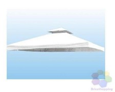 Telo Top Di Ricambio Per Gazebo 3x3 Legno Ferro Con Air Vent Bianco 180 Gr