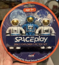 Nasa Space Play Space Explorer 3 piece Toy Astronaut Set New  Small 