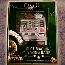 New Casino Night Slot Machine Table Top Saving Bank Flashing Lights