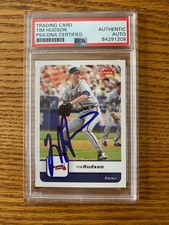 Tim Hudson 2006 Fleer #68 Signed Card Auto PSA RARE A