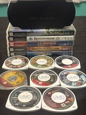 13 PSP Game Lot - 5 Complete In Box - 8 Loose With A Hard shell UMD Case