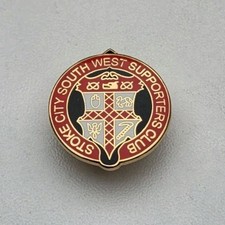 STOKE CITY SOUTH WEST SUPPORTERS CLUB PIN BADGE