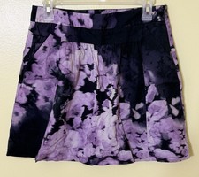 THEORY Women's Skirt PURPLE Tie Dye w/Pockets Size 2