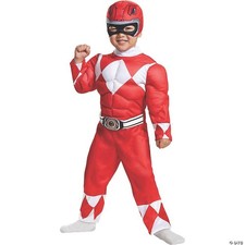 Toddler Boys Muscle Chest Power Rangers Red Ranger Costume
