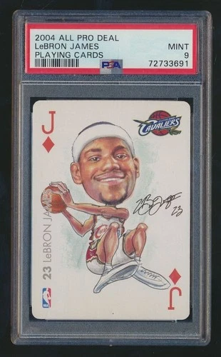 2004-05 ALL PRO DEAL PLAYING CARDS JACK DIAMONDS PSA 9 LEBRON JAMES CAVS