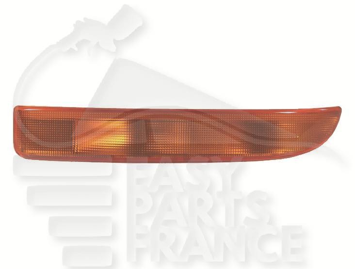 Feu avant-gauche orange Nissan Interstar pour remplacer un phare cassé ou opaque au contrôle