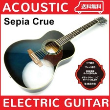 Sepia Crue F-170 BLS Electric Acoustic Guitar Blue Sunburst Tested Used