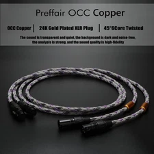 Pair preffair Signature S3 Balanced HiFi Audio Cable XLR Audio Interconnect Cord