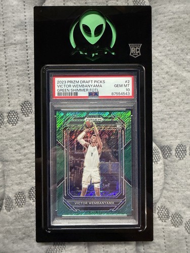 Victor Wembanyama [Green Shimmer] #2 2023 Panini Prizm Draft Picks card