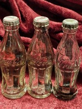 1950 Vintage Miniatur Coca Cola 3 Glasflaschen Sample Vintage Mexiko