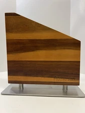 Aomiesen Magnetic Wood Knife Block Holder Stand Dual Sided