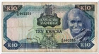ZAMBIA,10 KWACHA,1974,P.17a,FINE