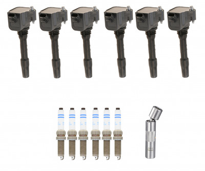 ELDOR Ignition Coils + BOSCH Spark Plugs OEM for BMW B58 340i 440i 540i 640i