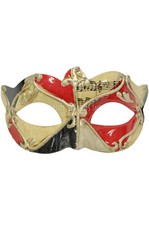 Brand New Mardi Gras Musical Dreams Masquerade Mask Red/Silver