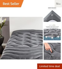 Cooling Queen Mattress Topper, Zoned Cool Mattress Pad Cover, Padded Mattres...