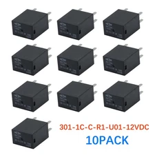 (Pack of 10) Song Chuan Automotive Relays SPDT 35A 12VDC 301-1C-C-R1-U01-12VDC