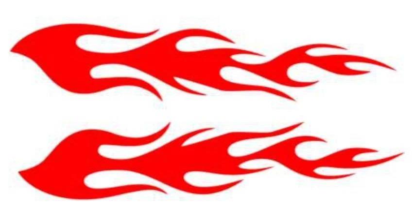 2x Autoaufkleber Tribal Shocker Tattoo-Design, 21 Cm Breit In Rot - Für Tuning & Styling
