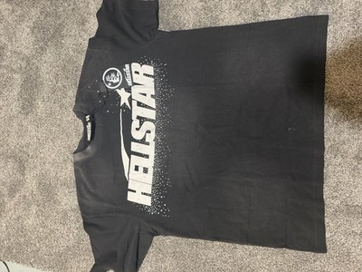Hellstar Black Graphic Logo Cotton Jersey Men's T-Shirt Size L Crew Neck