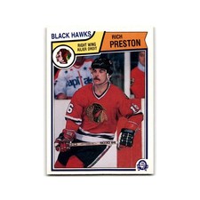 1983 O-Pee-Chee Rich Preston Chicago Blackhawks #110