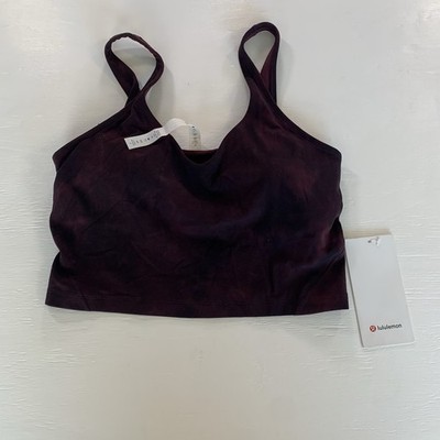 NWT Lululemon Align Tank Crop Bra Top Diamond Dye Cassis Size 10 Limited
