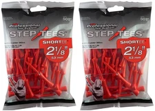 Pride PTS 50-Count Wood Step Golf Tees, Shortee 2 ⅛" (2-Pack)