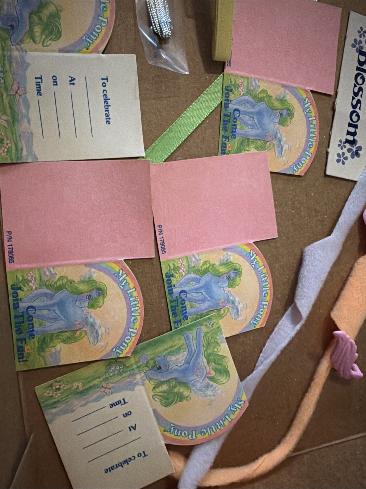 Vtg My Little Pony Birthday Party Gift Pack Accessories Almost Complete w/Extras