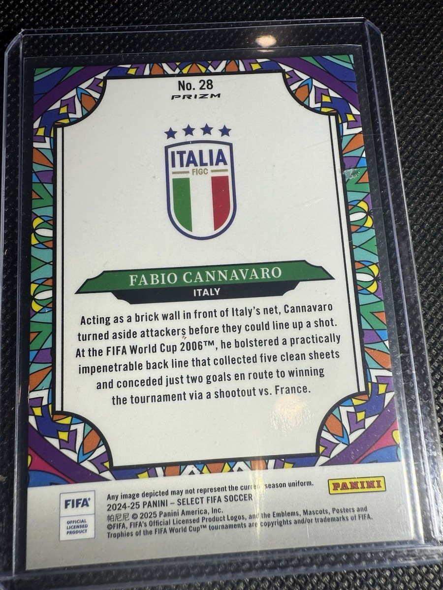 2024-25 Select FIFA Fabio Cannavaro Stained Glass SSP Case